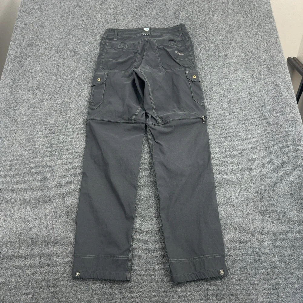 Kuhl Renegade Convertible Pants Mens 30x32 Grey Nylon Stealth Zip Off Hiking